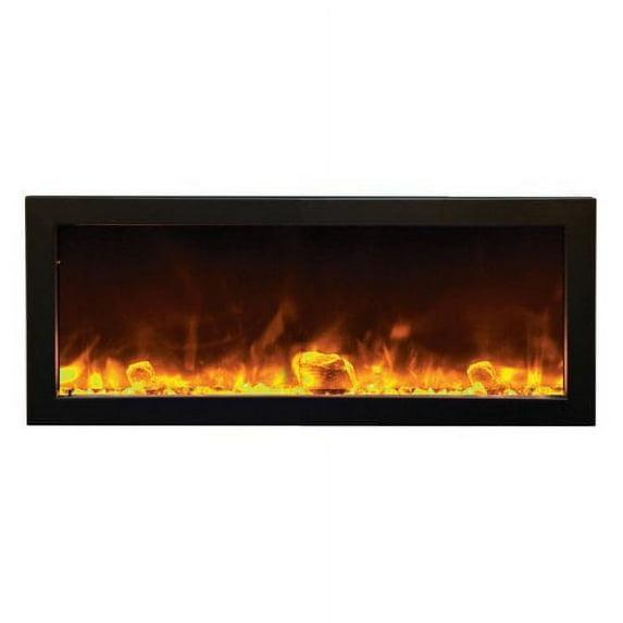 Amantii 72-TRU-VIEW-XL XT – 72″ Wide X 22″ In Height –3 Sided Glass / Indoor Or Outdoor Electric Fireplace
