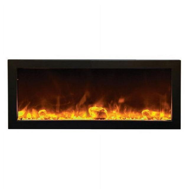 Amantii 72-TRU-VIEW-XL XT – 72″ Wide X 22″ In Height –3 Sided Glass / Indoor Or Outdoor Electric Fireplace