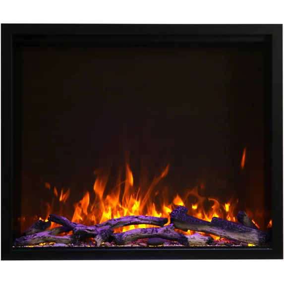 Smart 48” Fireplace – includes a steel trim, glass inlay, 20 piece log set with remote and cord