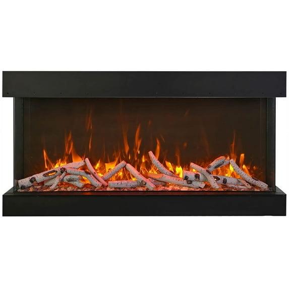 Amantii 72-TRU-VIEW-XL XT – 72″ Wide X 22″ In Height –3 Sided Glass / Indoor Or Outdoor Electric Fireplace