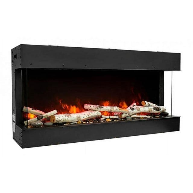 Amantii 72-TRU-VIEW-XL XT – 72″ Wide X 22″ In Height –3 Sided Glass / Indoor Or Outdoor Electric Fireplace