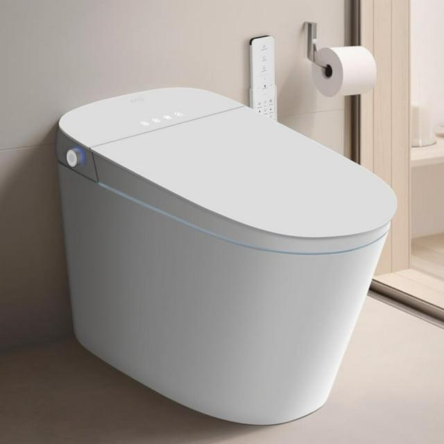 Smart Toilet ADA Comfortable Chair Height, 1000 Gram MaP Flushing Score, Built in Tank, Auto Open & Close Lid, Auto Flush, Foot Sensor Operation