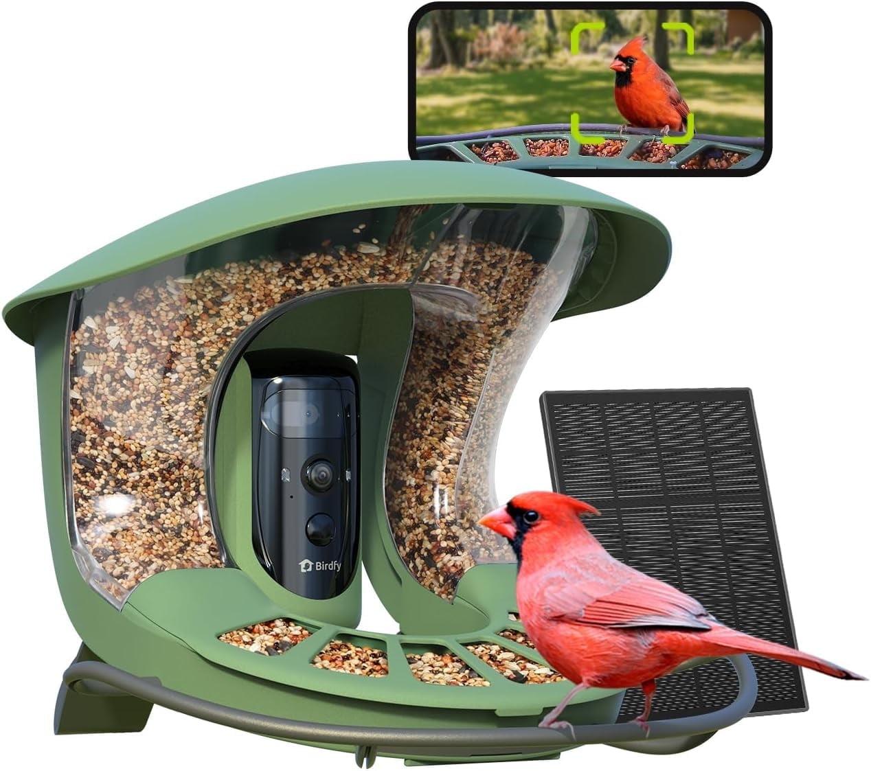 Birdfy Birdfy 2 Smart Bird Feeder with Camera, Dual-Lens, Solar-Powered, Wireless Installation, Auto-Capture Bird Videos & Motion Detection, Gift Present
