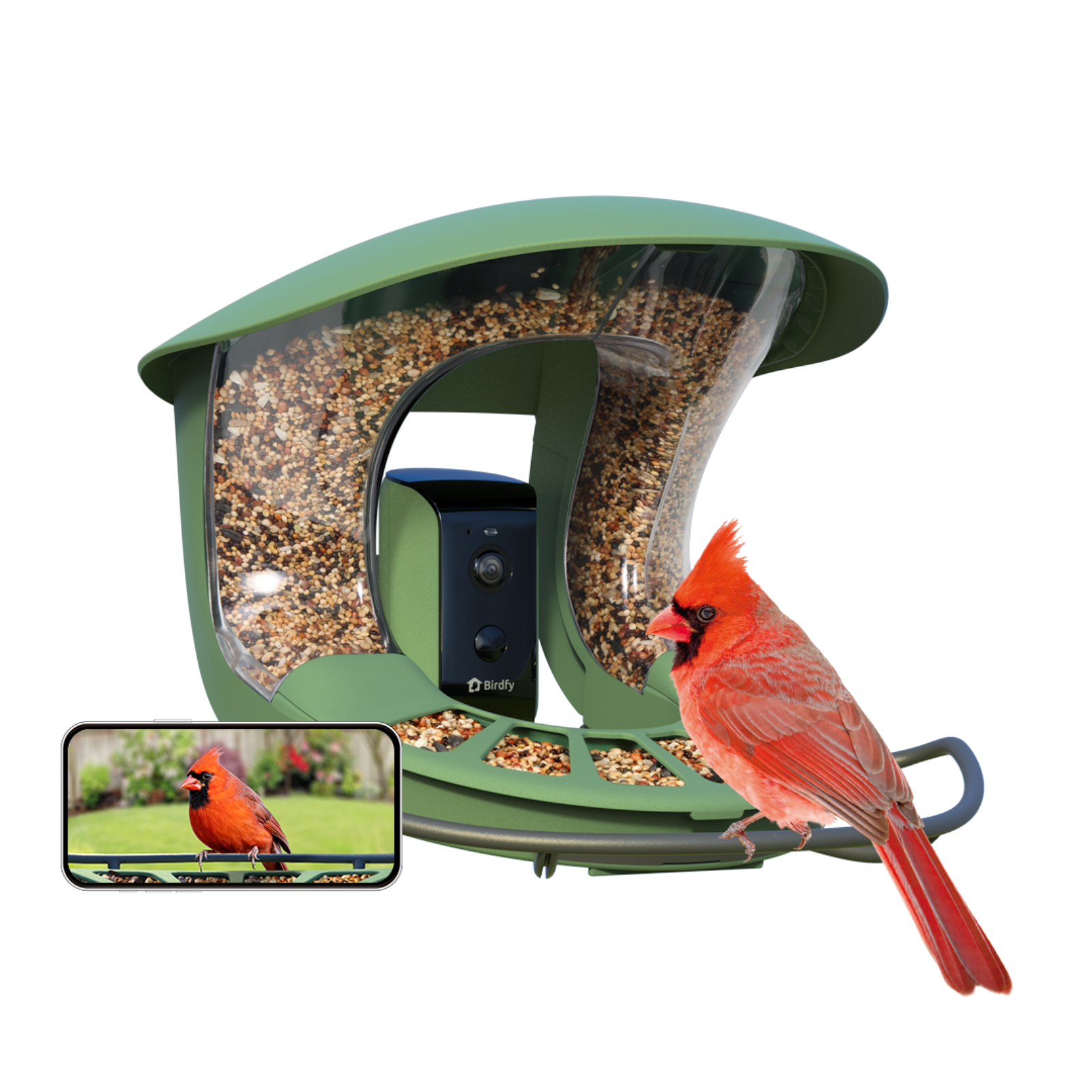 Birdfy Birdfy 2 Smart Bird Feeder with Camera, 1080P HD, AI Bird Recognition, Wireless, Weatherproof, Eco-Friendly Design, Easy Installation, Live Sharing & Cloud Storage