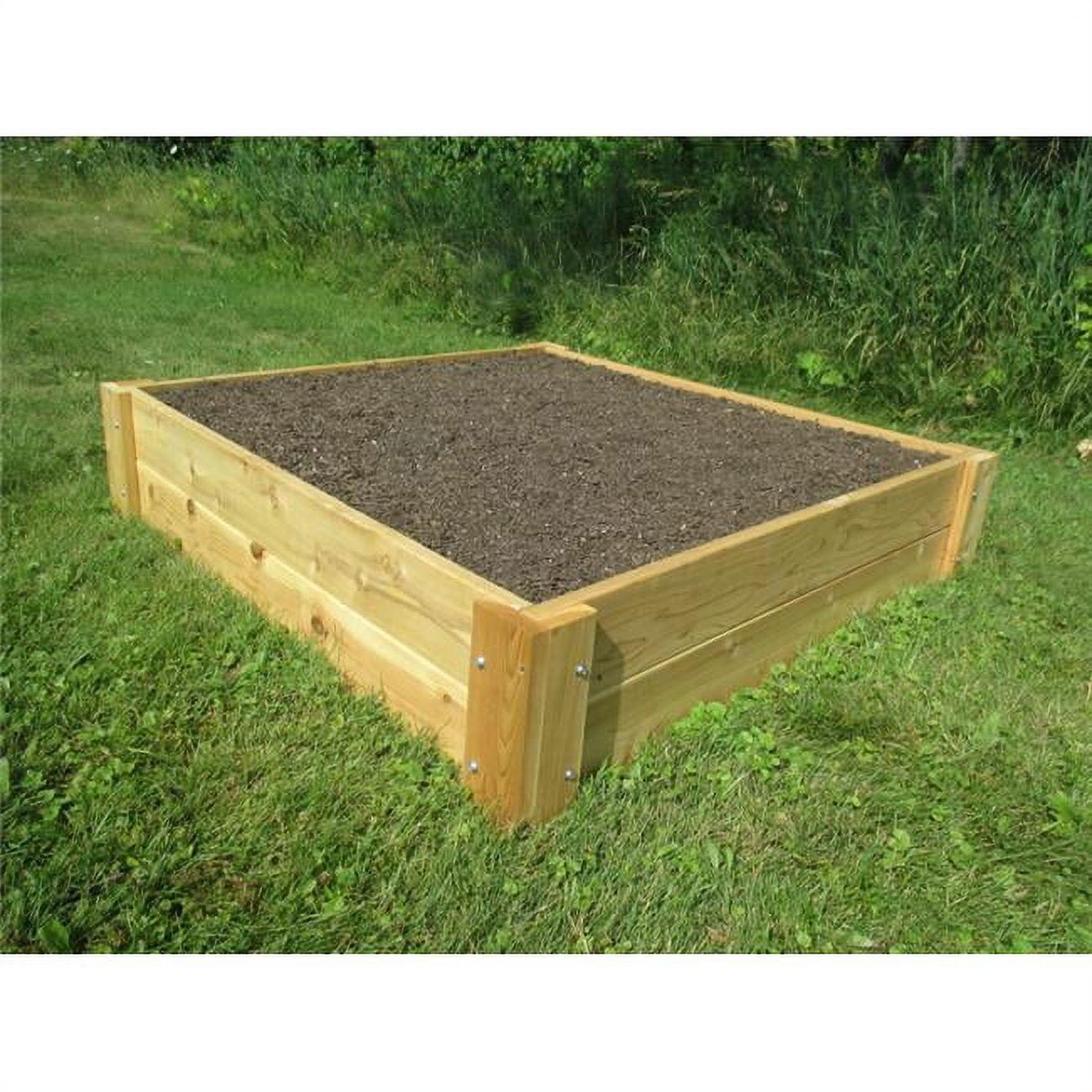 4x4 Natural Cedar Outdoor Raised Garden Bed