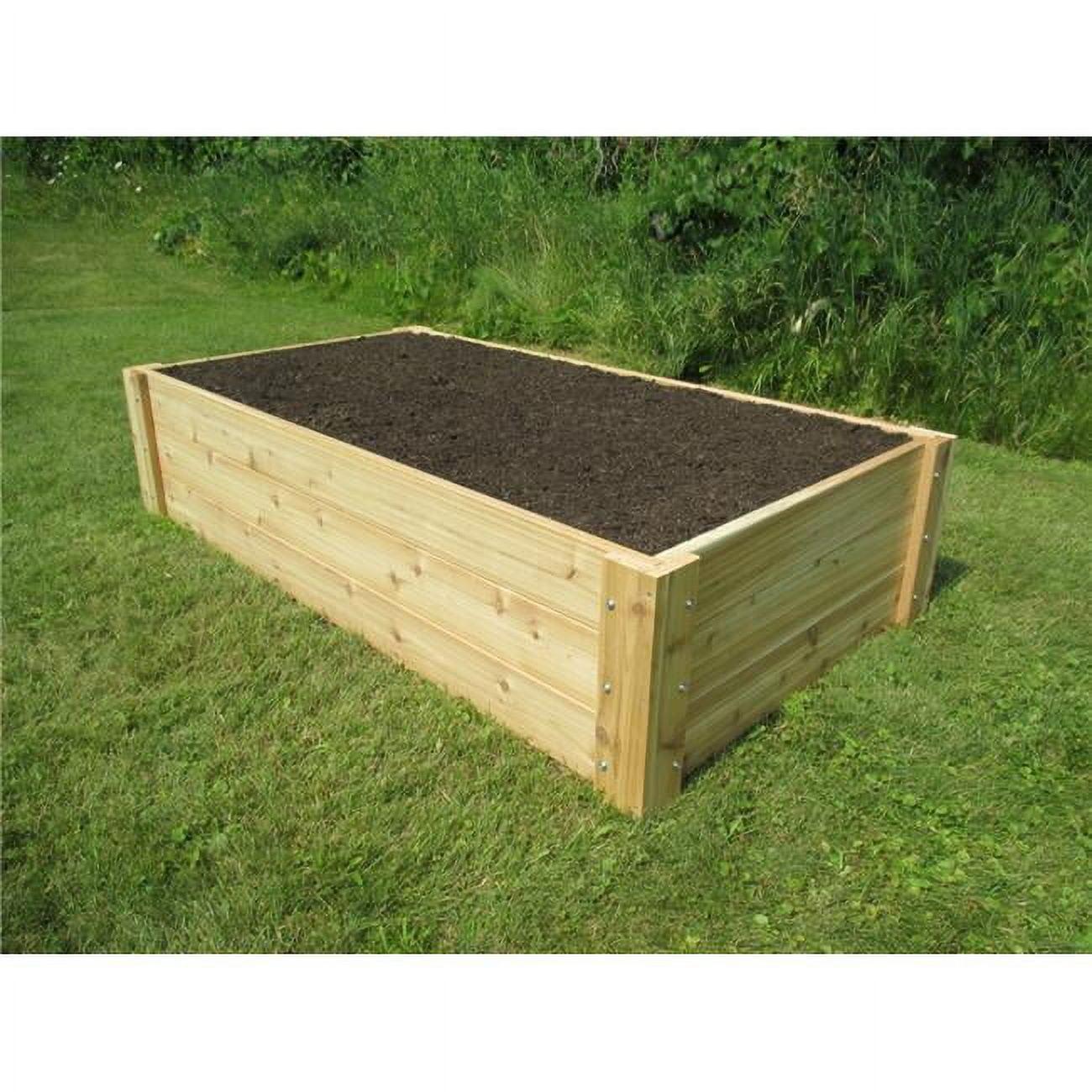 Natural Cedar Rectangular Raised Garden Bed Planter