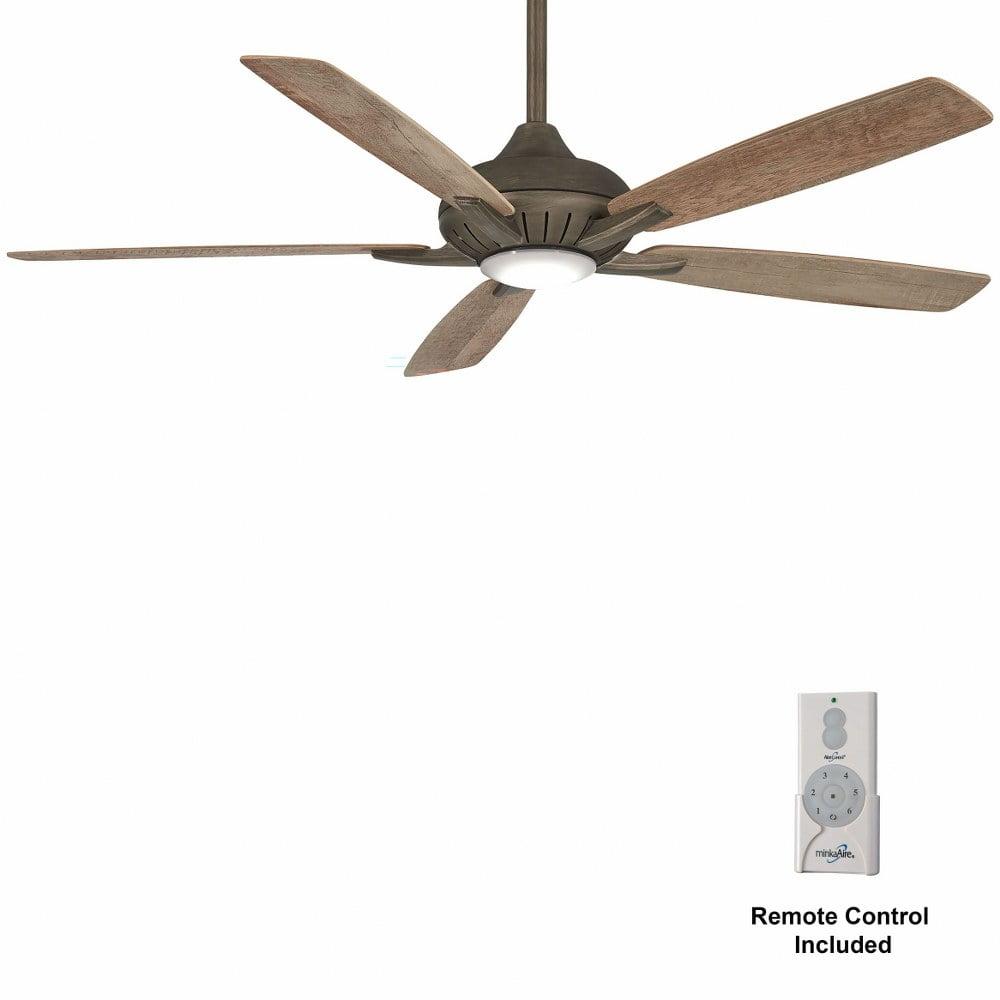 60" Minka Aire Modern Indoor Ceiling Fan with LED Light Remote Control Heirloom Bronze for Living Room Bedroom Family Dining Home