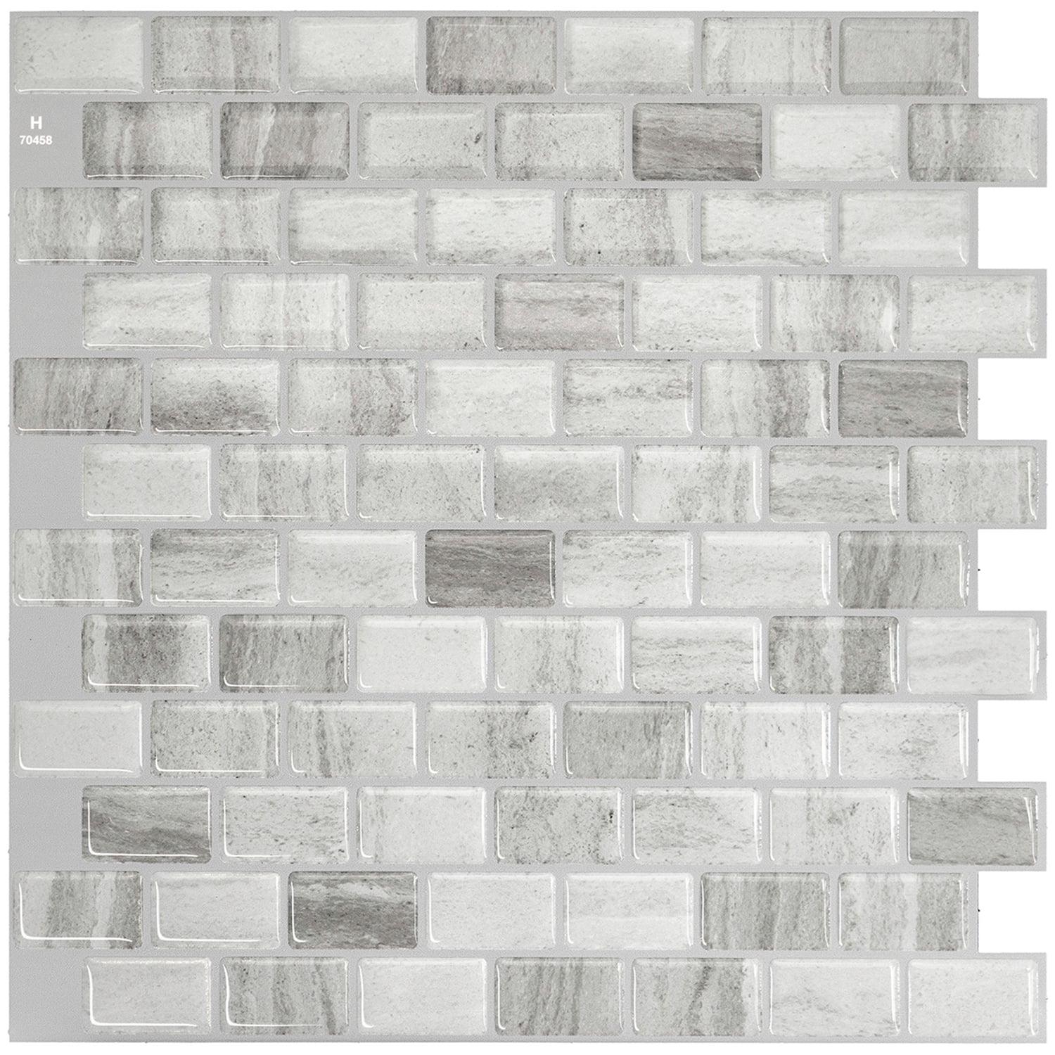 Peel and Stick Gel Backsplash Tile Ravenna 10" x 10"