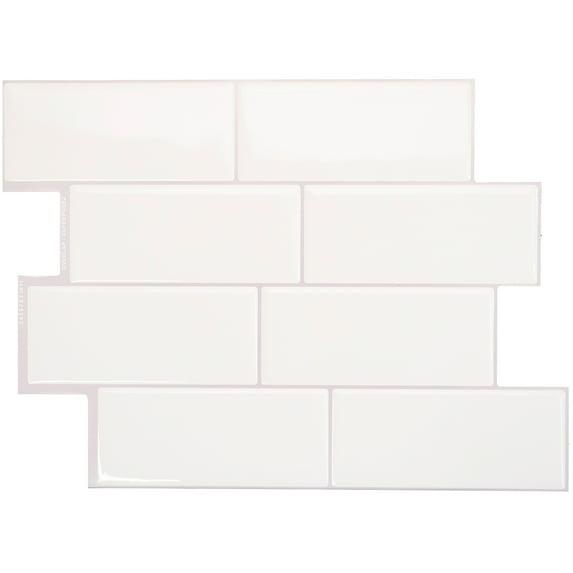 Peel and Stick Gel Backsplash Tile Metro 12'' x 8'' (Set of 4)