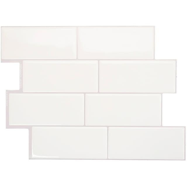Peel and Stick Gel Backsplash Tile Metro 12'' x 8'' (Set of 4)