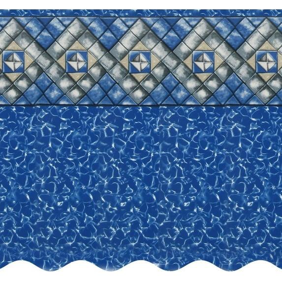 SmartLine 24' Round Manor Unibead Above Ground Swimming Pool Liner, 52" Height, 25 Gauge