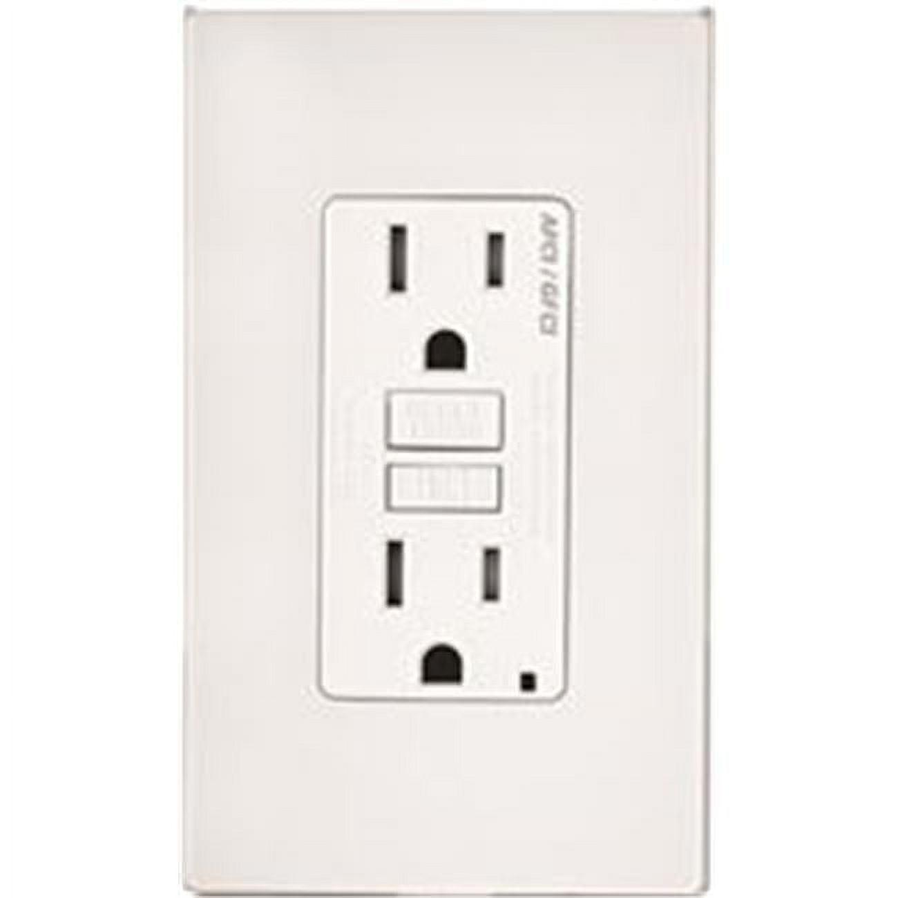 White 15 Amp Tamper-Resistant AFCI Outlet with LED Indicator