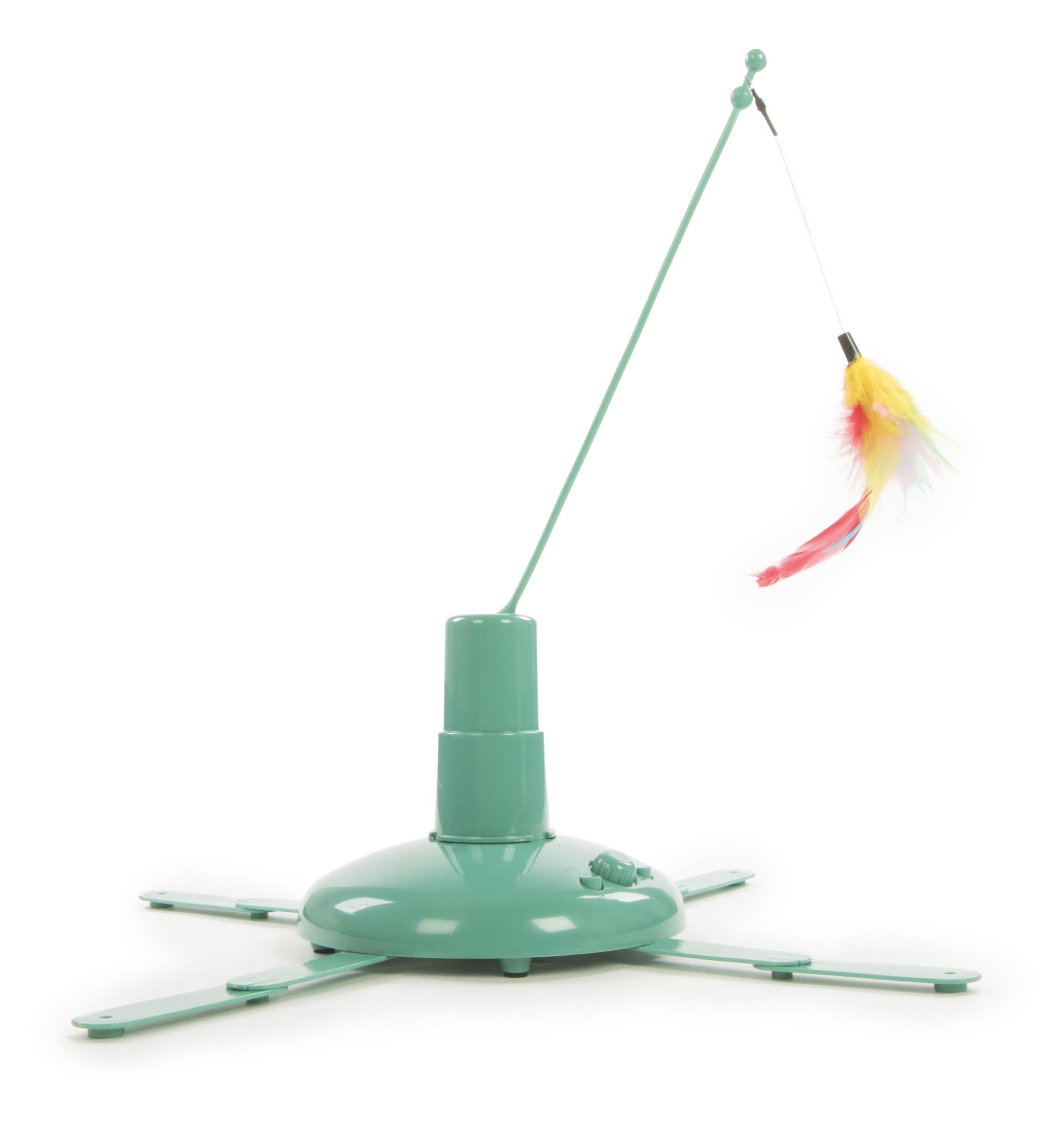 SmartyKat Loco Motion Electronic Motion Teaser Wand Cat Toy, Battery Powered
