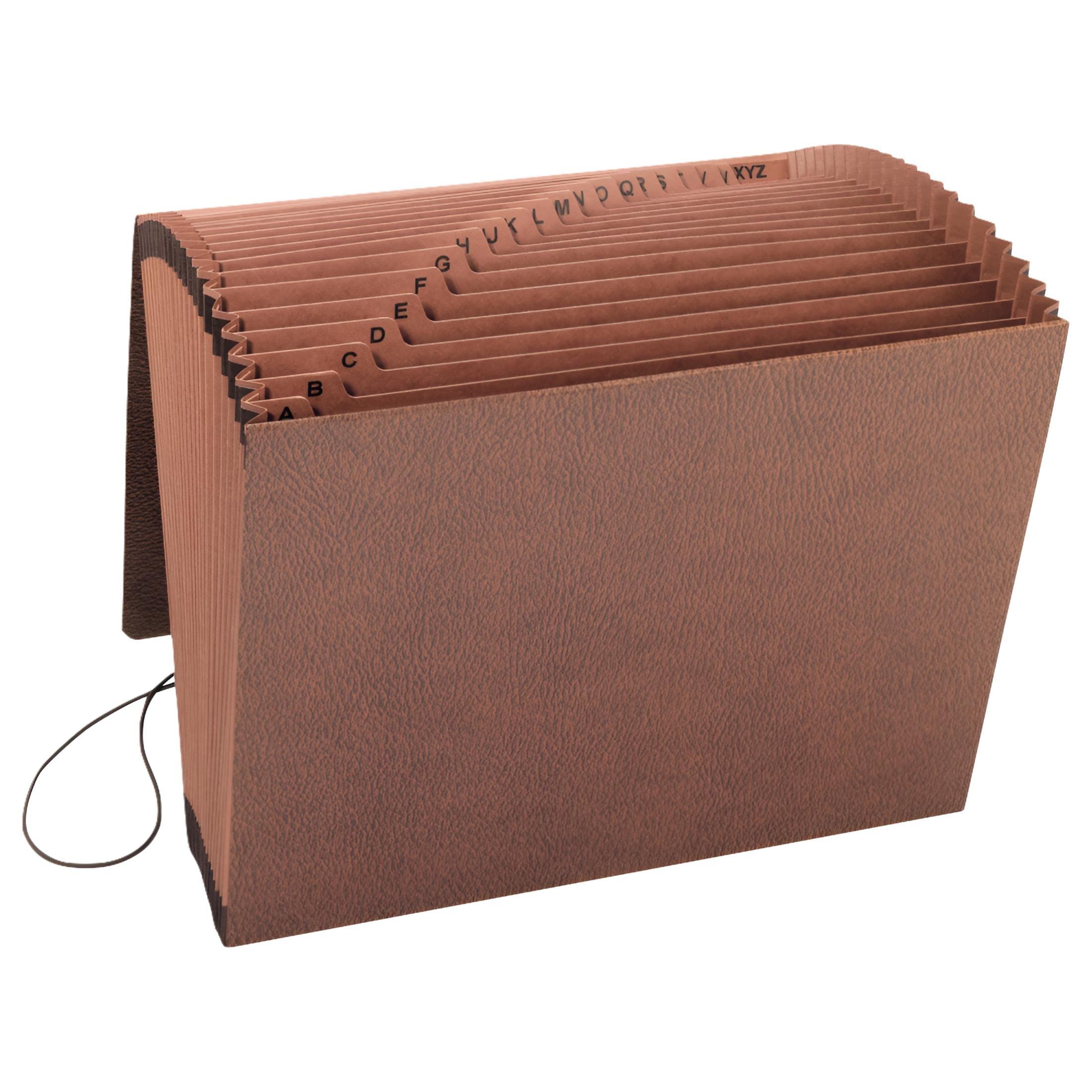 Rustic Brown 12" x 10" Rope Paper Expanding File Organizer, A-Z Tabs