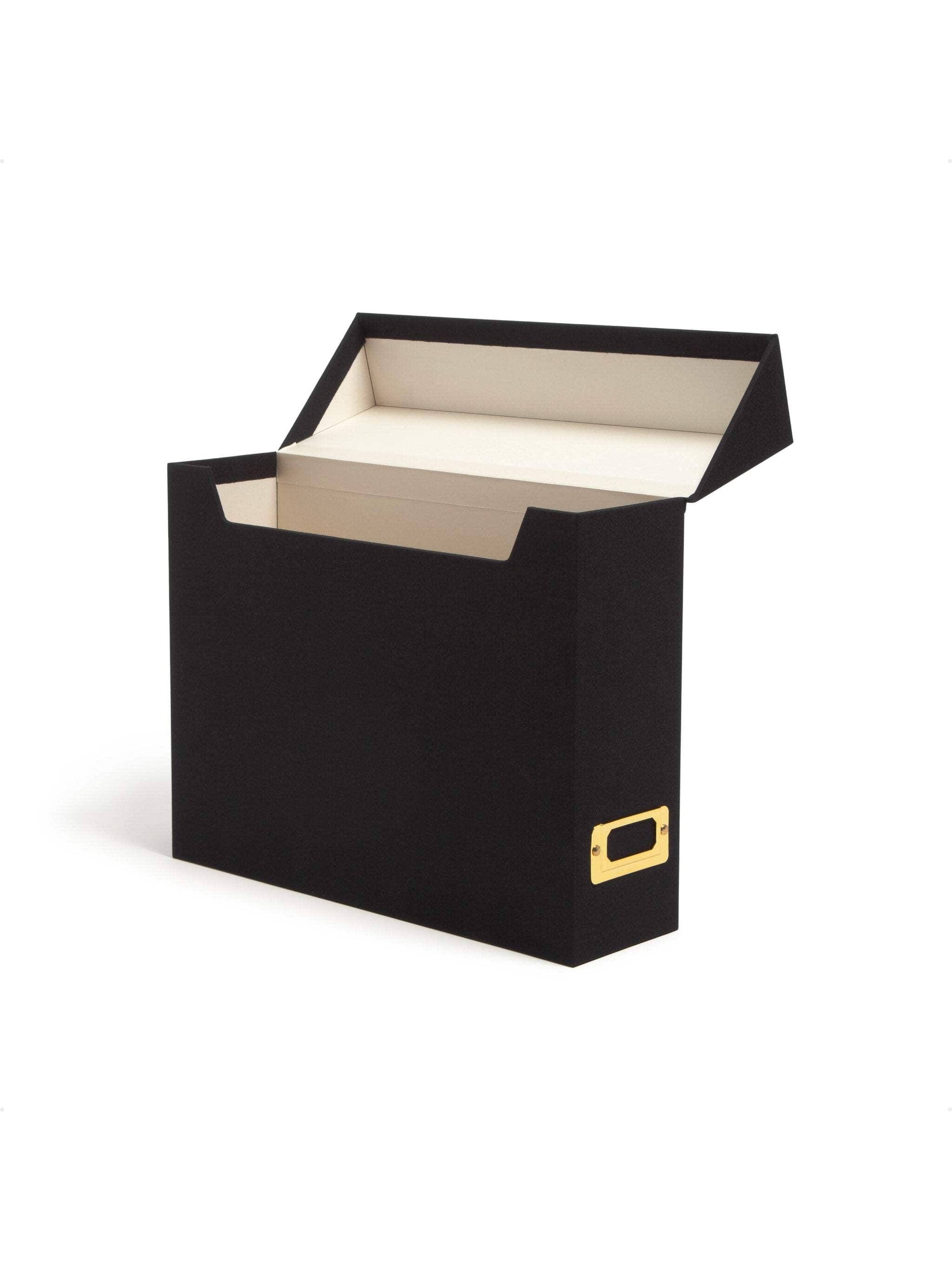 Smead Flip Top Box, 13"x10" , Linen, Charcoal (70233)