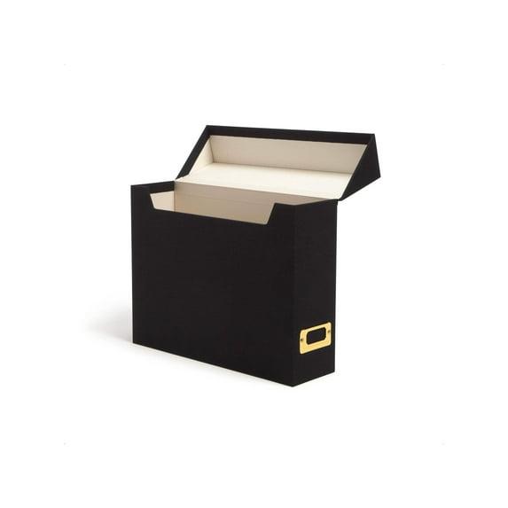 Smead Flip Top Box, 13"x10" , Linen, Charcoal (70233)