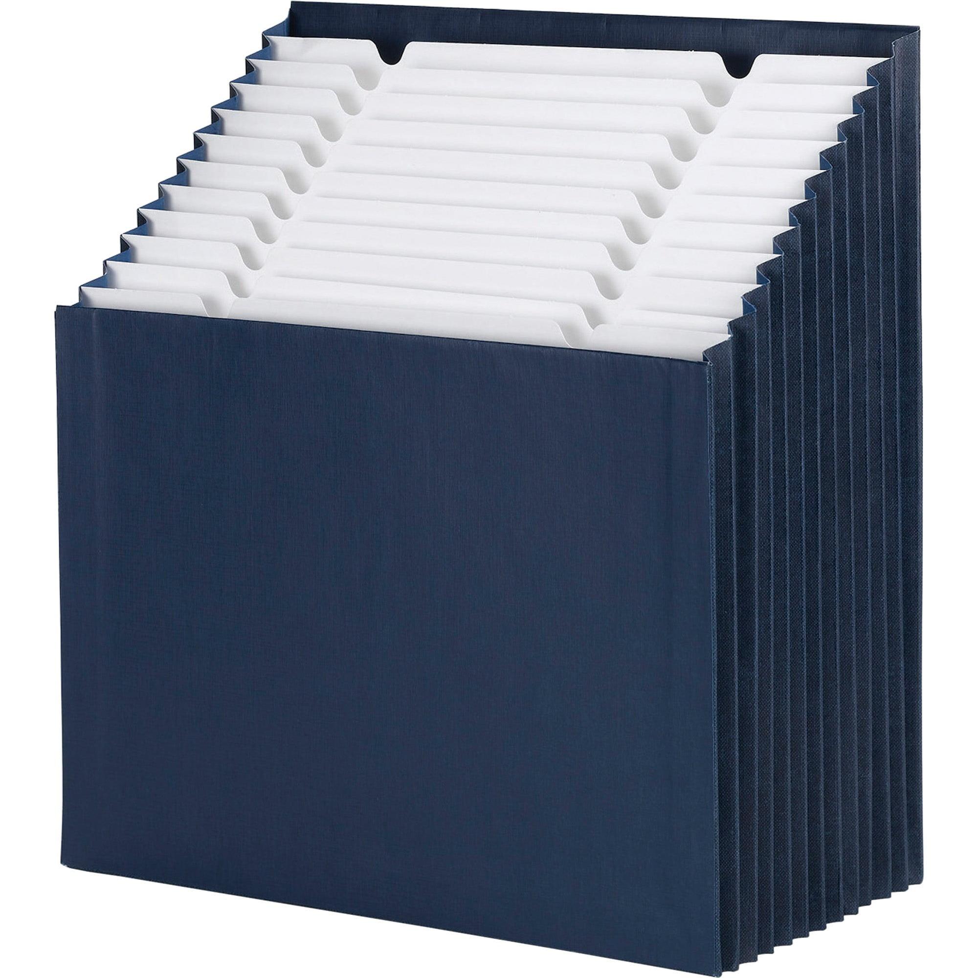 Smead Stadium® File, Alphabetic/ Monthly/ Daily, Household/ Blank Labels, 12 Pockets, Letter Size, Navy (70211)