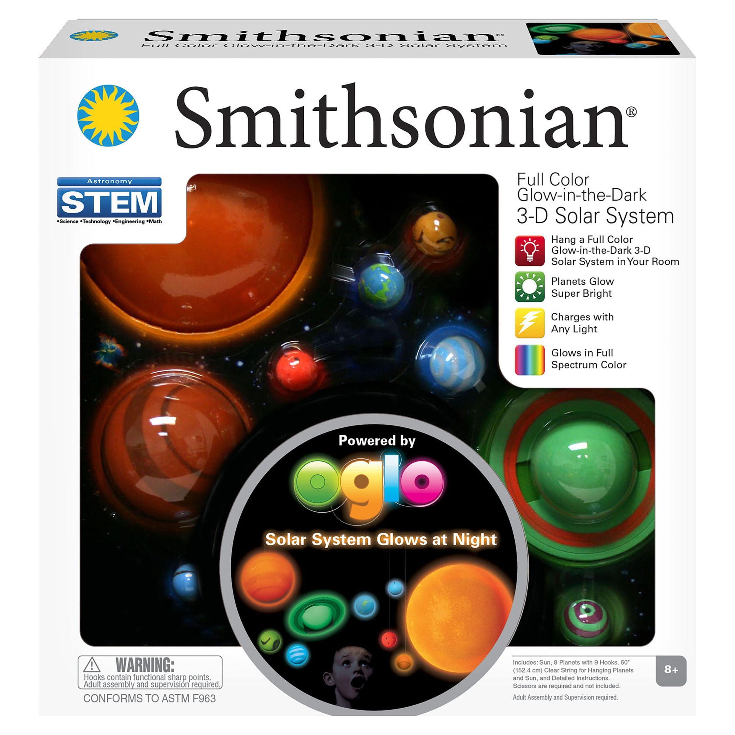 Smithsonian Full Color Glow-in-the-Dark 3D Solar System Kit