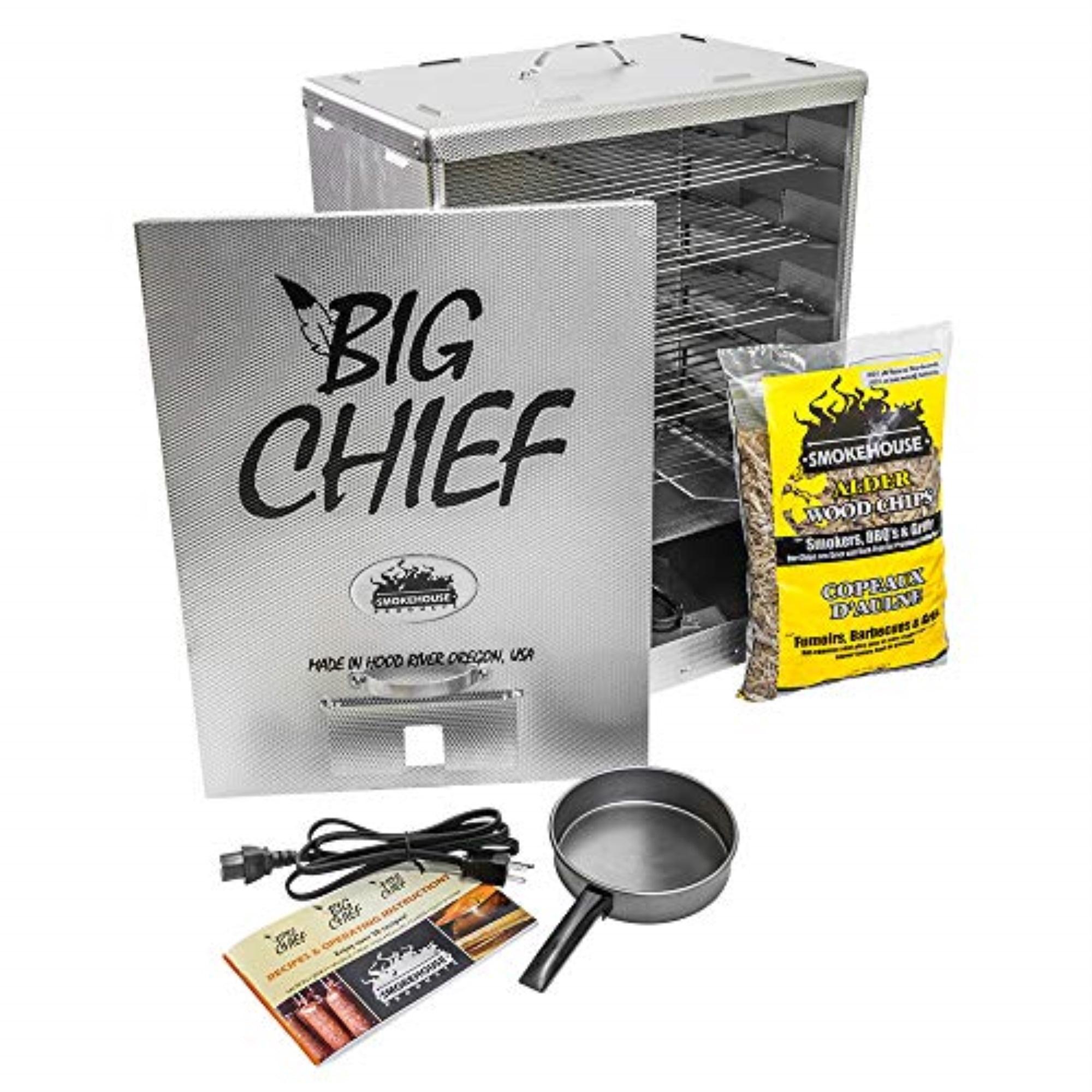 Smokehouse Big Chief 50lb Capacity Electric Outdoor Cooker in Silver