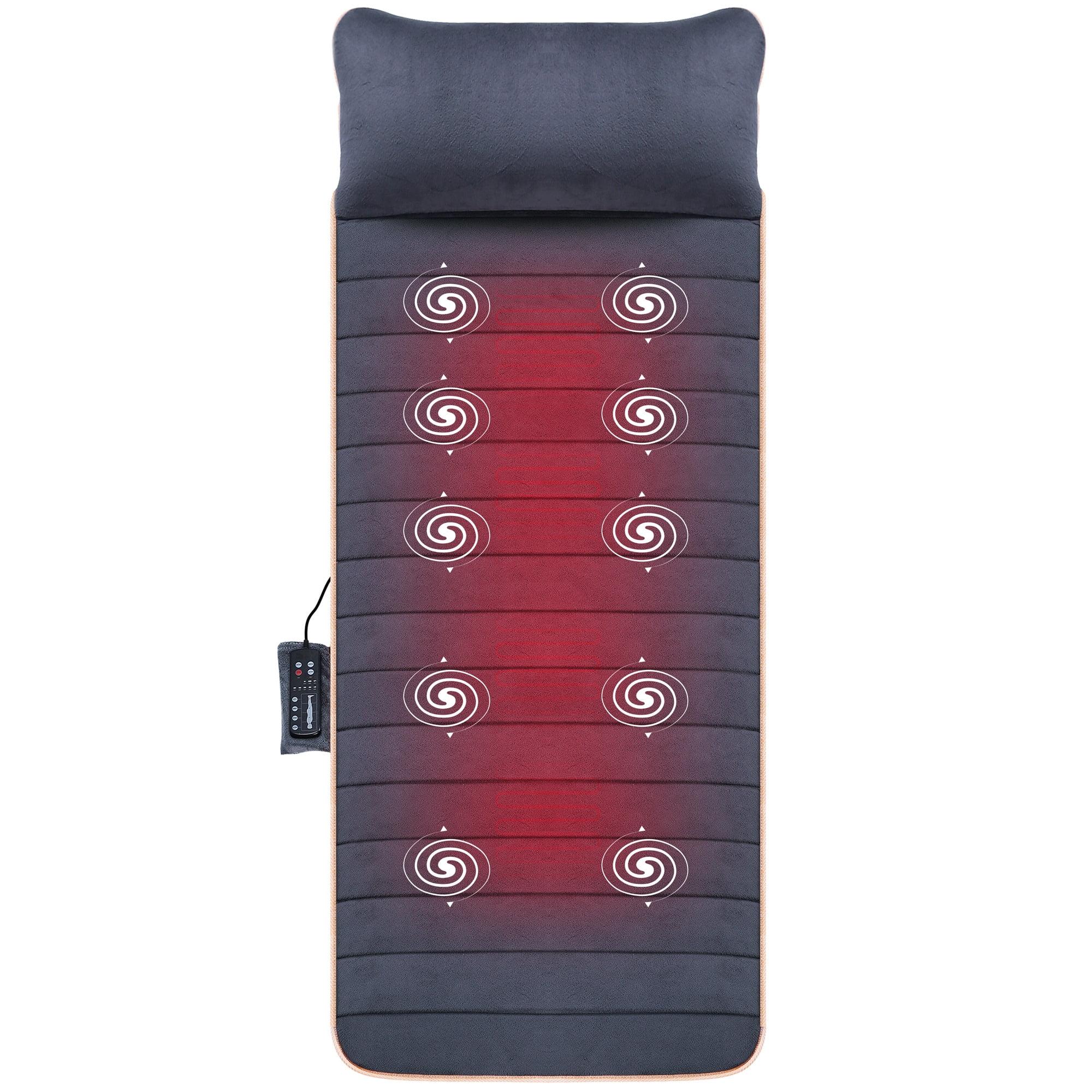 Snailax Massage Mat with Soothing, Full Body Massage pad with 10 Vibration Motors and 4 Therapy Heat pad, Gifts