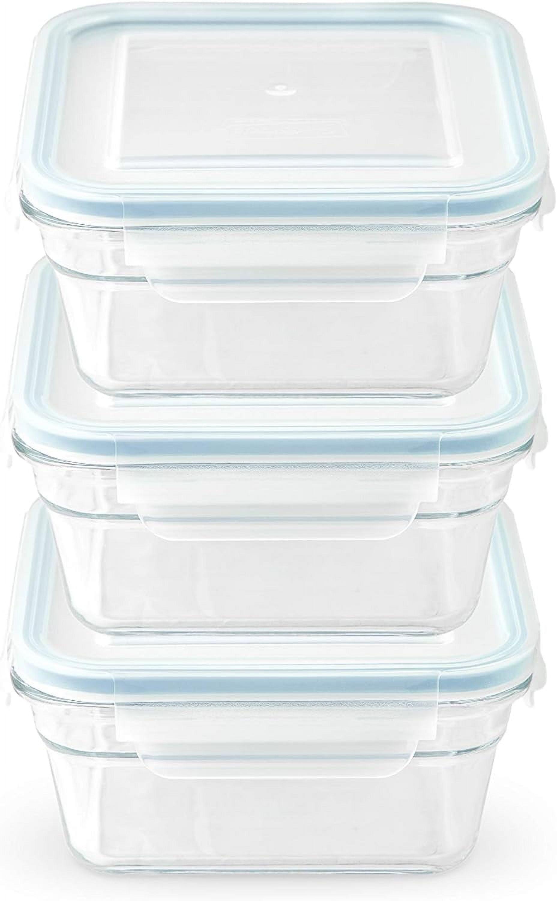 Glass Food Storage - Set of 3 Containers and 3 Lids