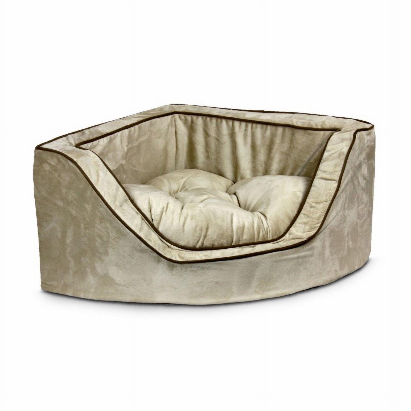 Snoozer Corner Microsuede Bolster Dog Bed