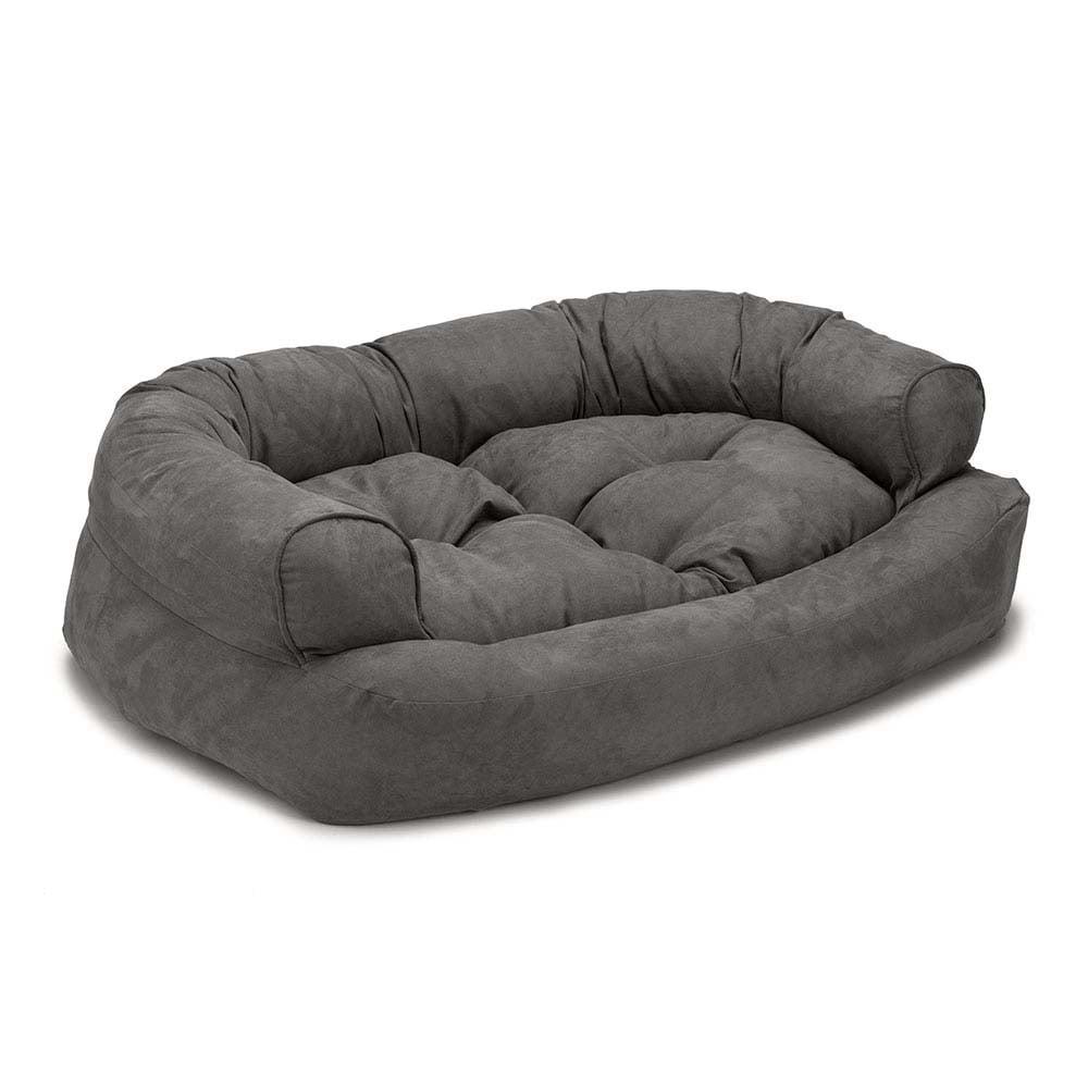 Snoozer Luxury Microsuede Overstuffed Bolster Dog Sofa