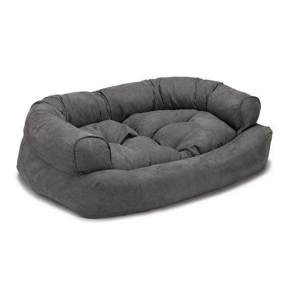 Snoozer Luxury Microsuede Overstuffed Bolster Dog Sofa