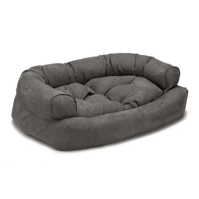 Snoozer Luxury Microsuede Overstuffed Bolster Dog Sofa