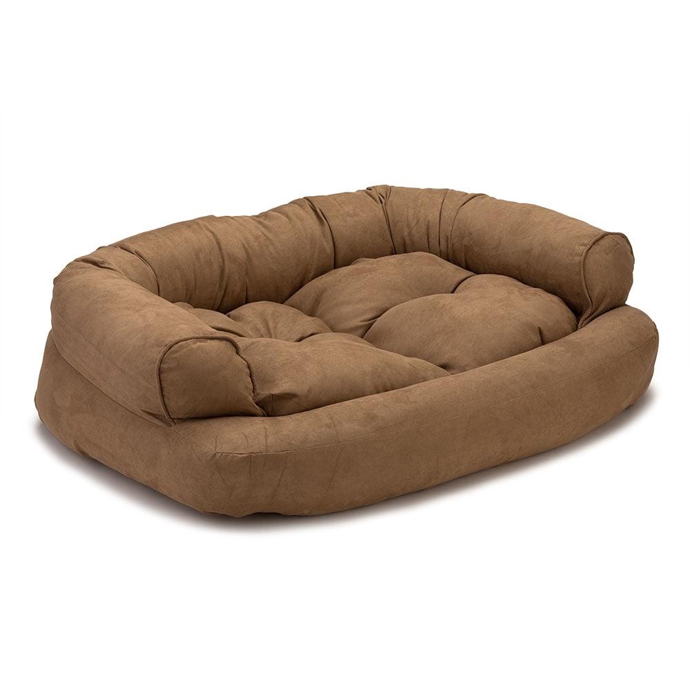 Snoozer Luxury Microsuede Overstuffed Bolster Dog Sofa