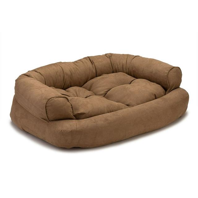 Snoozer Luxury Microsuede Overstuffed Bolster Dog Sofa