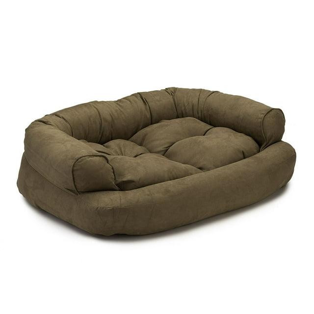 Snoozer Luxury Microsuede Overstuffed Bolster Dog Sofa