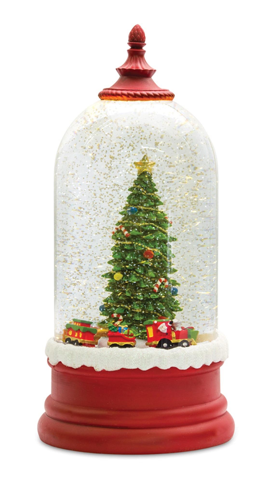 Melrose Christmas Tree Jar Snow Globe 10.5"H