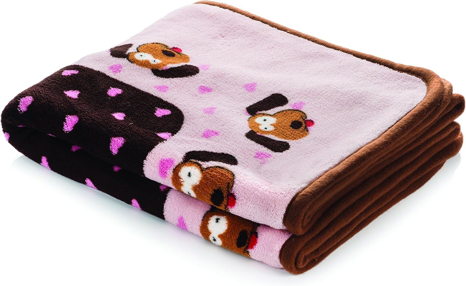 Snuggle Puppy Blanket for Pets - Extra Soft and Long Lasting - Pink Pattern