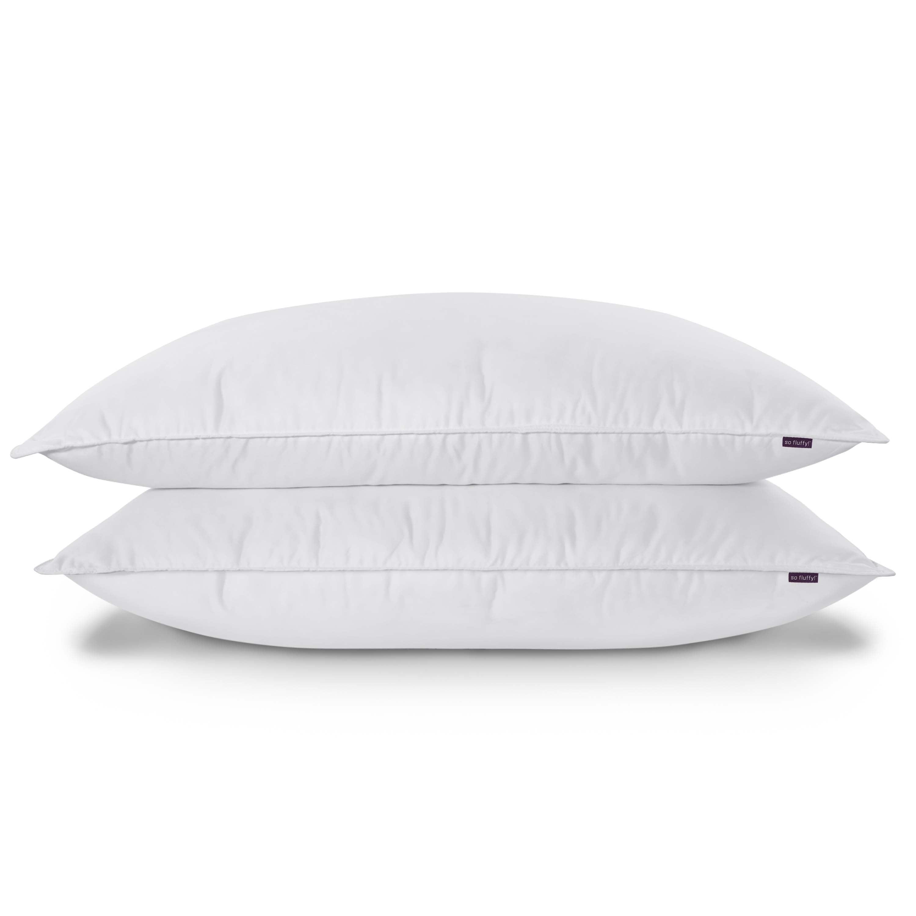 Jumbo White Hypoallergenic Polyester Throw Pillow Set