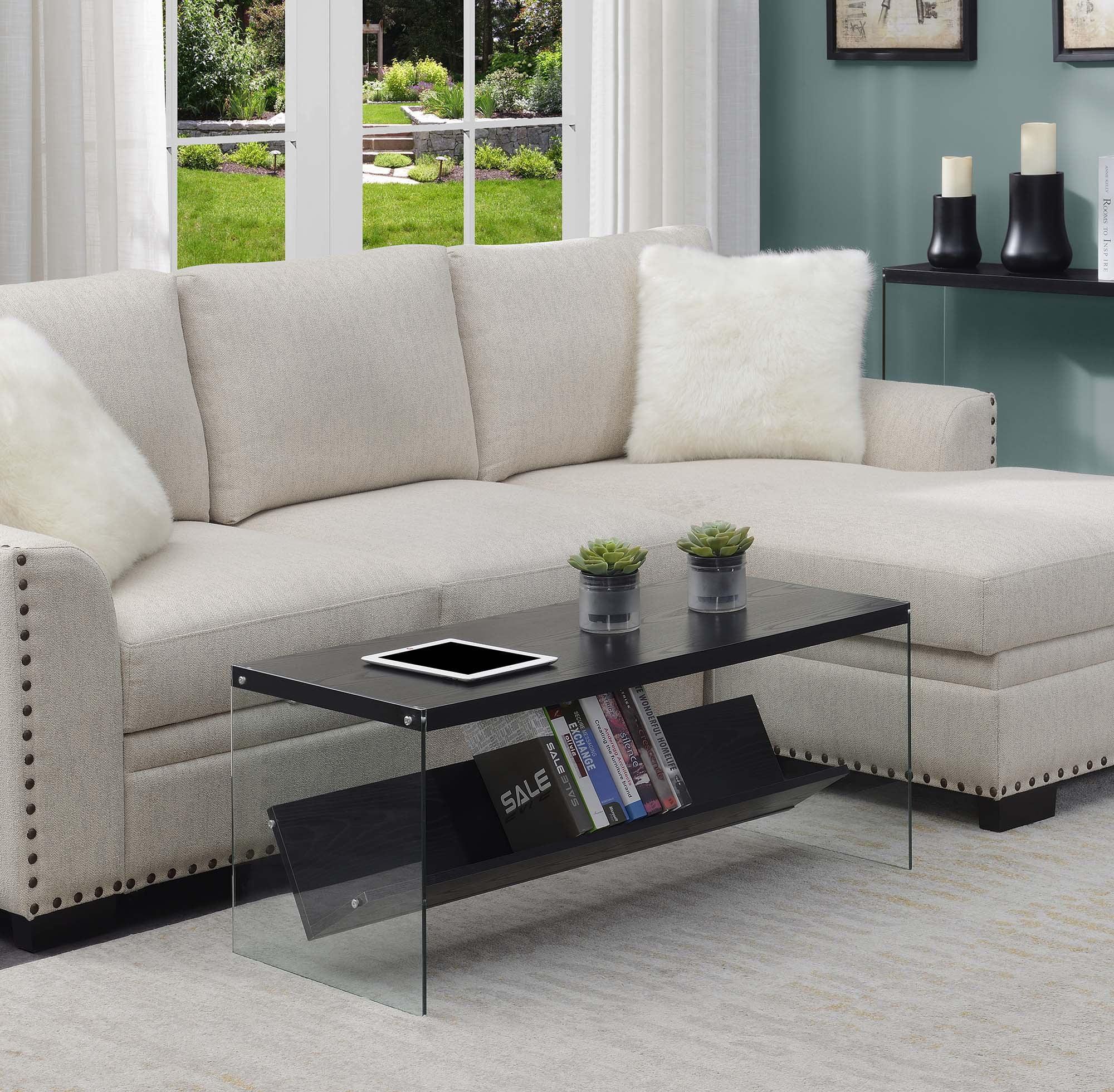 SoHo Coffee Table with Shelf, Black