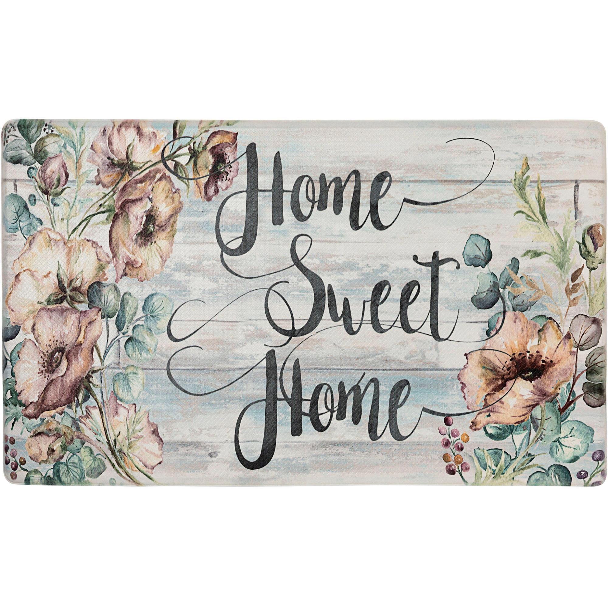 SoHome Cozy Living Home Sweet Home Floral Anti-Fatigue Mat