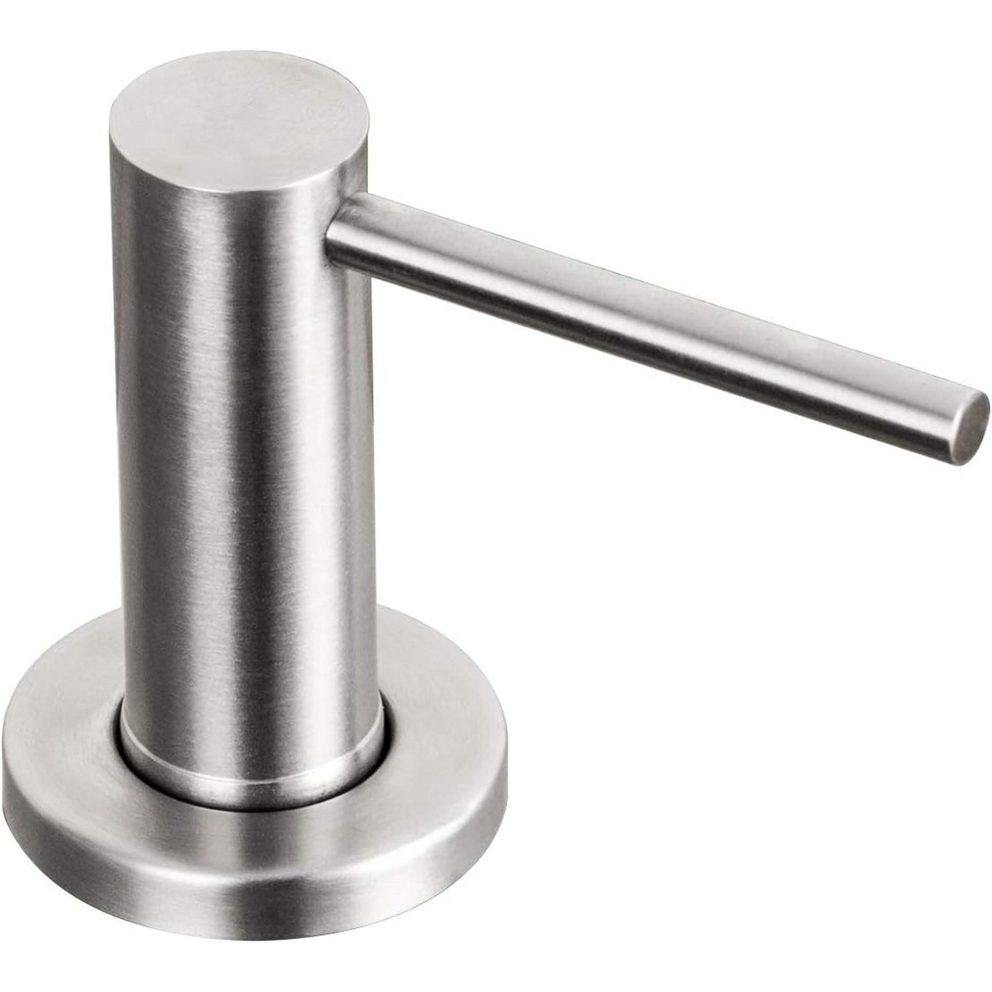 Soap Dispenser for Kitchen Sink Brushed Stainless Steel Countertop Pump Hand Lotion Built in Bottlend Silver