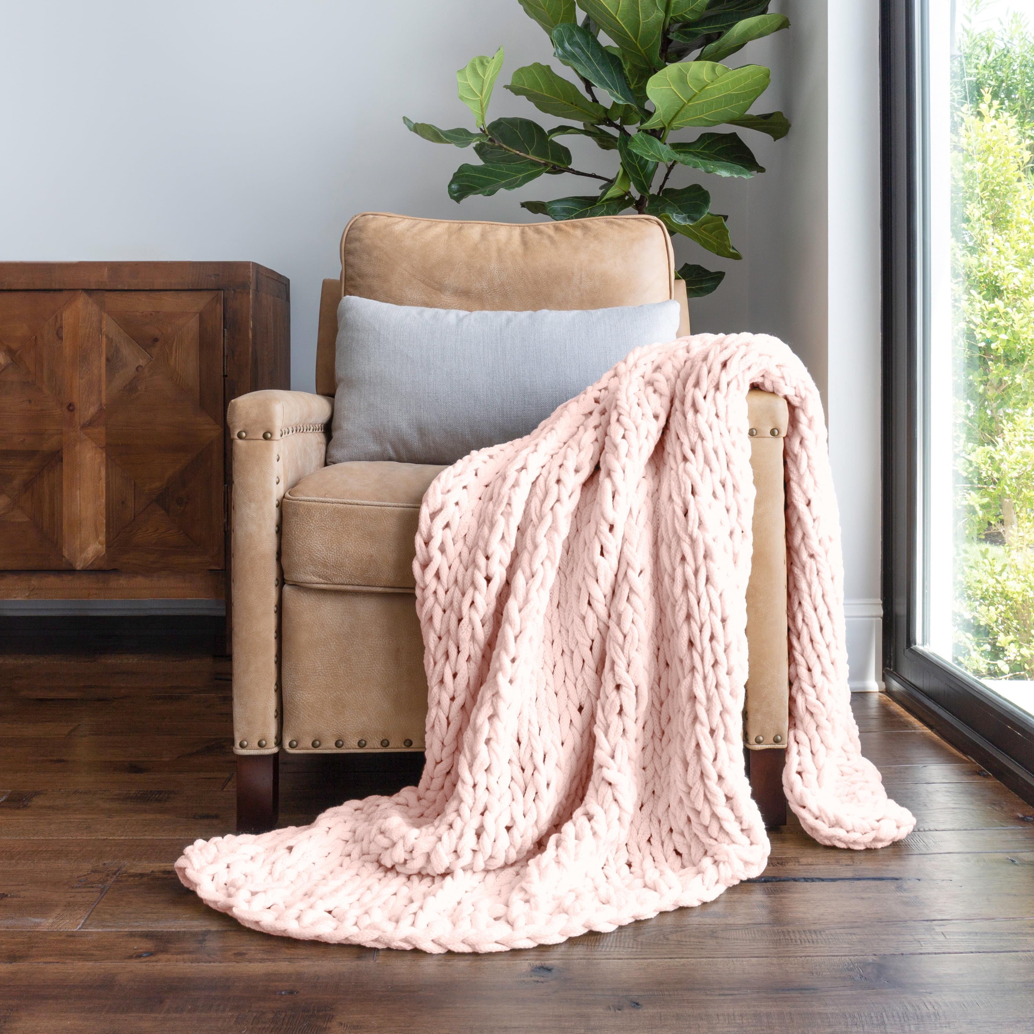 Handmade Chunky Knit Throw Blanket