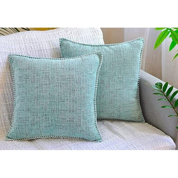 Oveesha Soft Chenille Throw Pillow Covers With Stitched Edge & Reviews | Wayfair