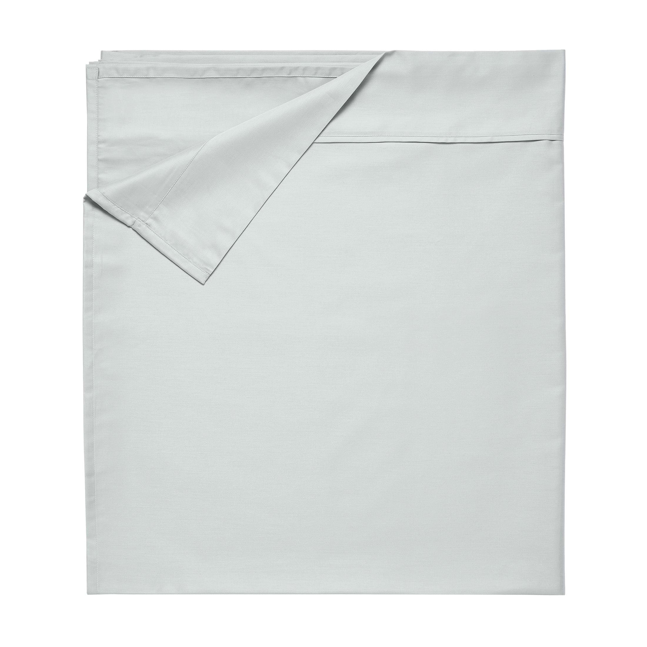 Luxurious Light Gray California King Flat Sheet, 400 Thread Count Cotton