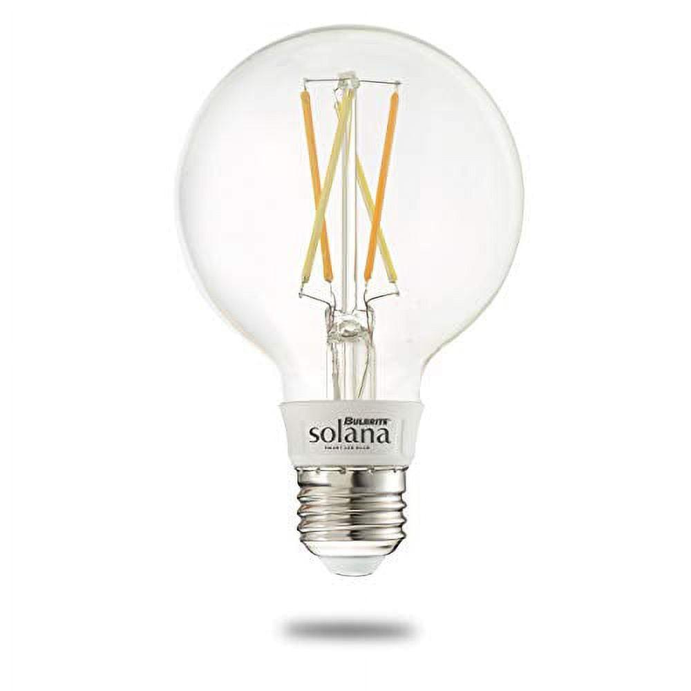 Solana Smart G25 LED Filament Globe Bulb, Clear Edison Style, WiFi Enabled