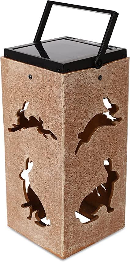Techko Solar Themed Silhouette Indoor/Outdoor Garden Décor Lantern