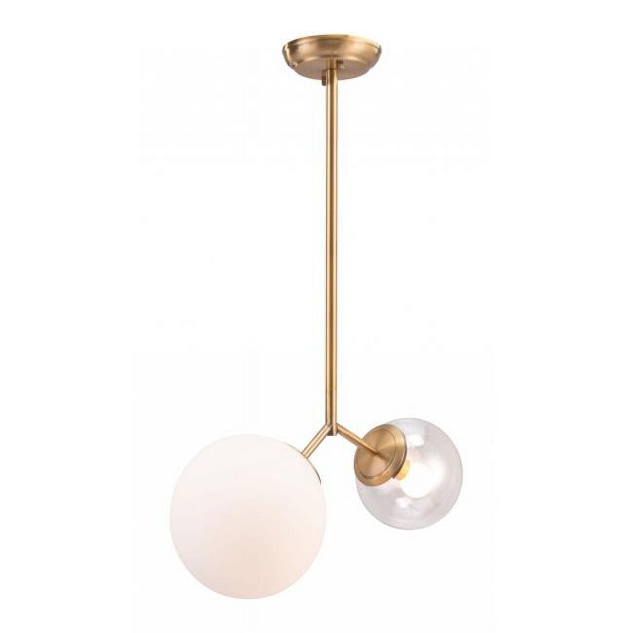 Elegant Gold Globe Ceiling Lamp with Frosted Glass Shade