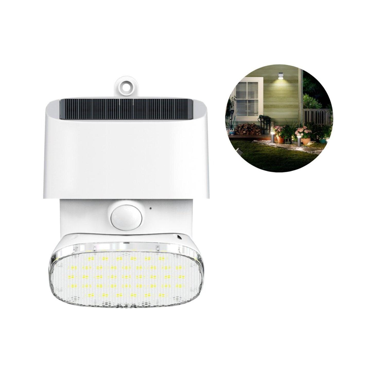 White Solar Motion Sensor Security Flood Light