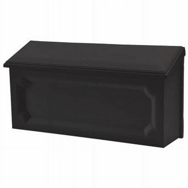 Gibraltar Mailboxes Windsor Medium Capacity Rust-Proof Plastic Black, Wall-Mount Mailbox, WMH00B04