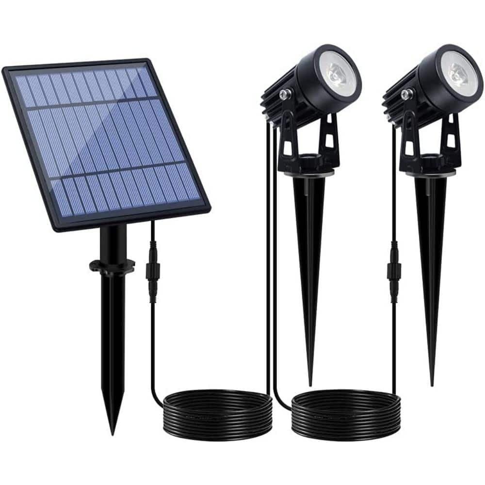 Solar Spotlights Solar Powered Landscape Lights, Cool White