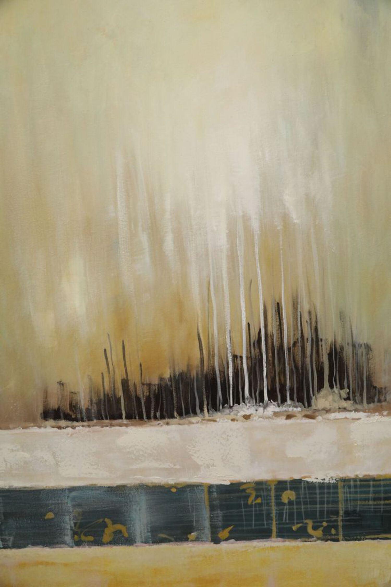 Aria Home Soleron Frameless Oil Painting Large Hand-Painted Canvas Wall Art 31"X47"
