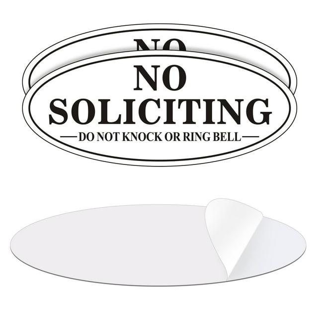 No Soliciting Sign For Front Door, (2 Pack) Self-Adhesive 7 x 3 Inches Seriously Don't Make it Weird Aluminum Metal Signs