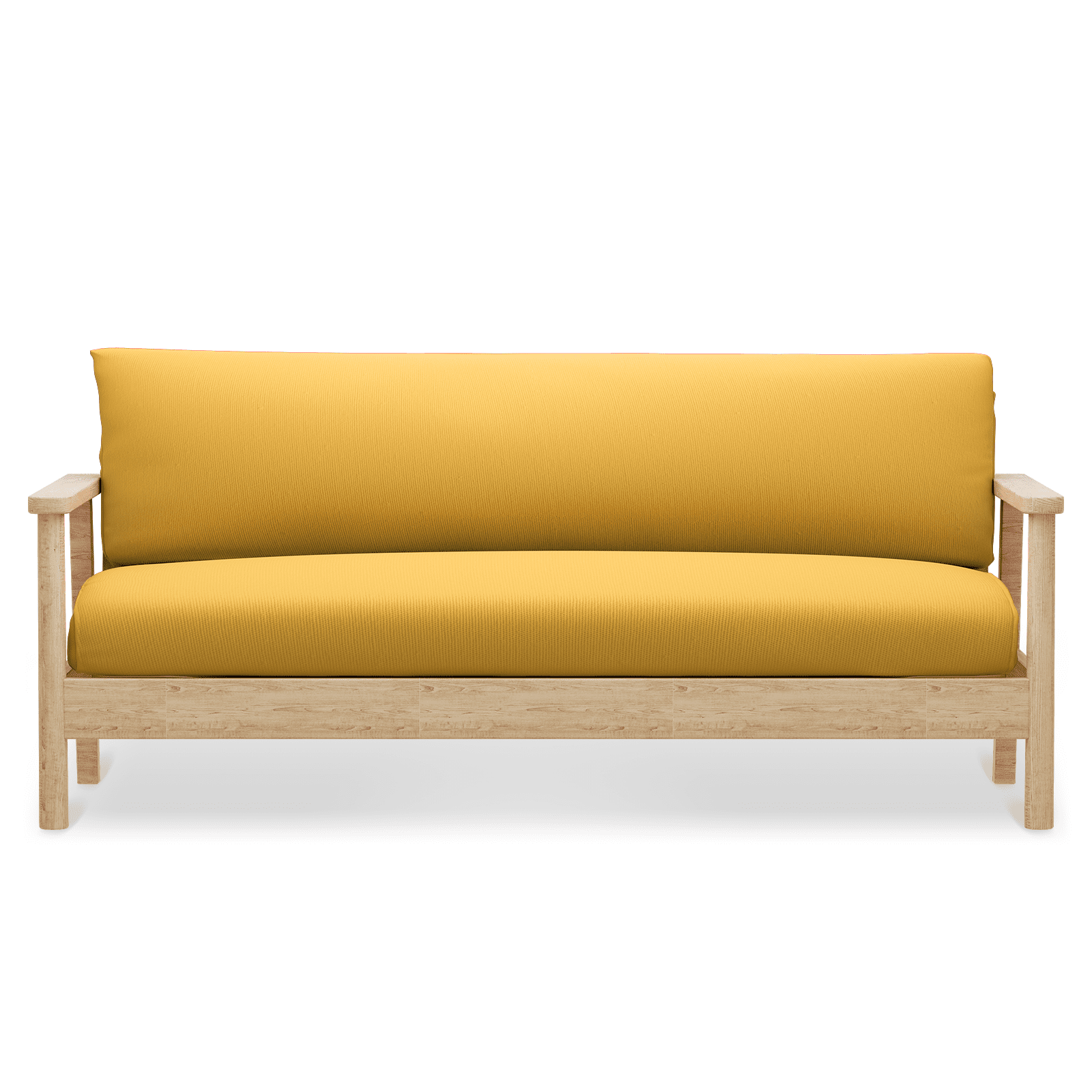 Yellow Full Size Polyester Futon Cover with Zipper